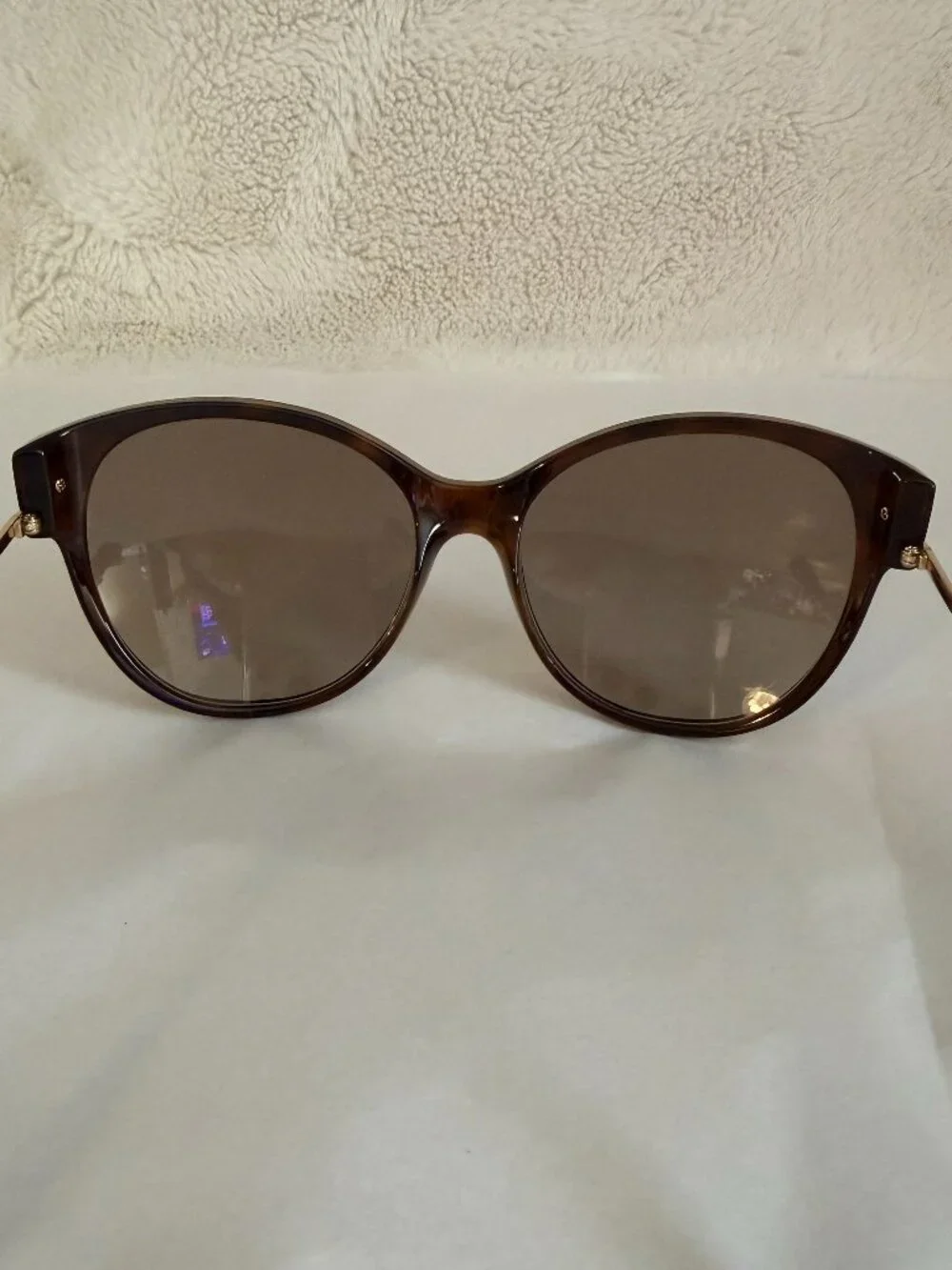 Versace Cat Eye Havana Gold Crystals VE4316-B 5148/13 57-17-140 Sunglasses - Picture 10 of 14